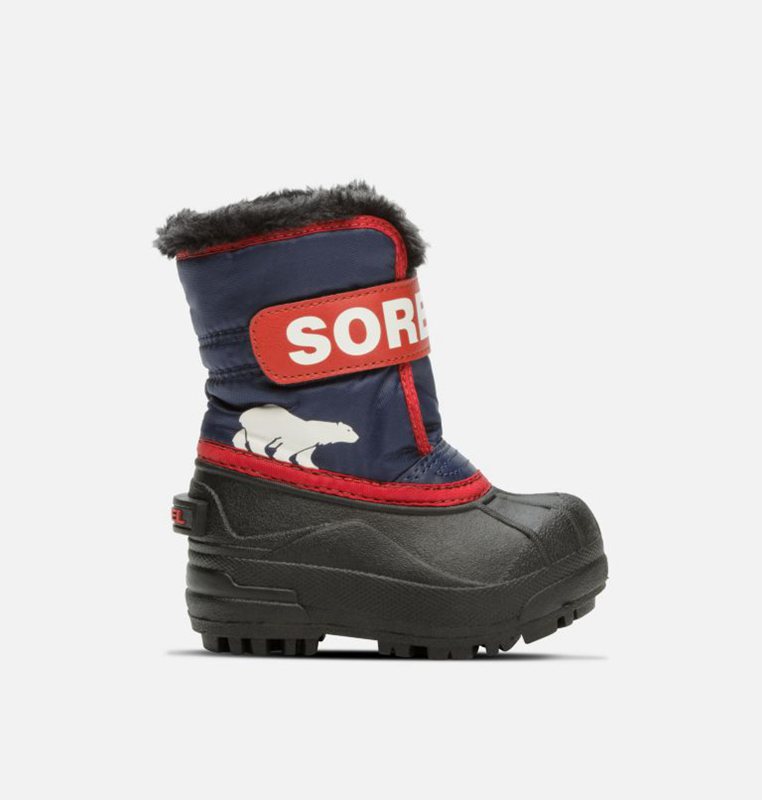 Kids Snow Boots Navy/Red - Sorel Toddler Commander™ - 619704-SUN